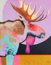 Midnight Moose by Helene Caron