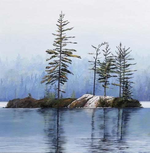 Misty Algonquin Island by Colleen Sobkovich