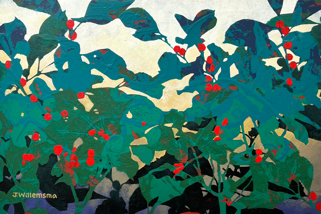 Red Berry Bush 2 by Judy Willemsma