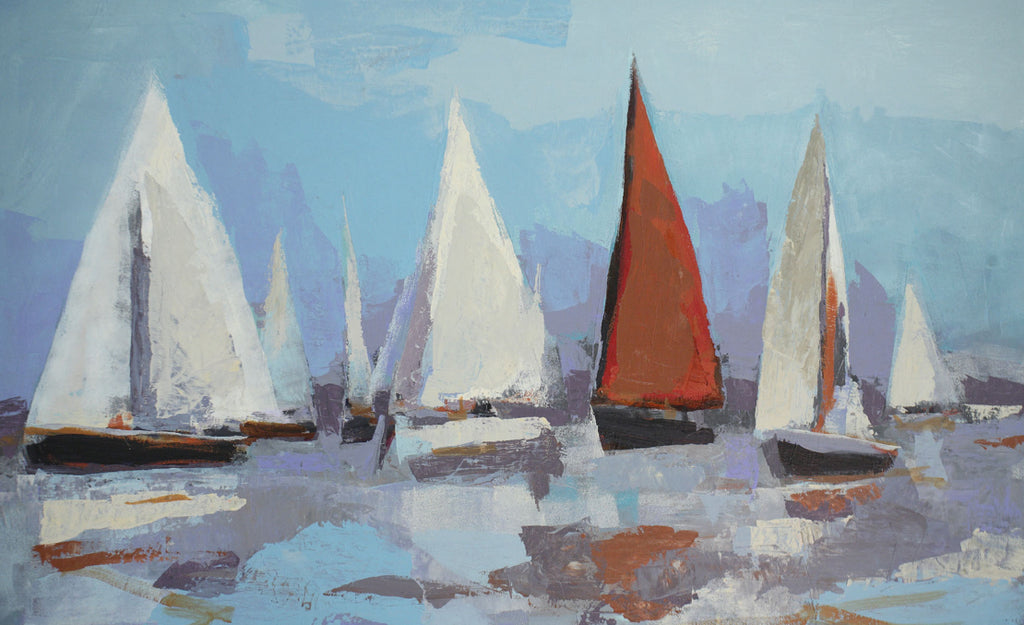 Sails On The Bay by Peter Colbert