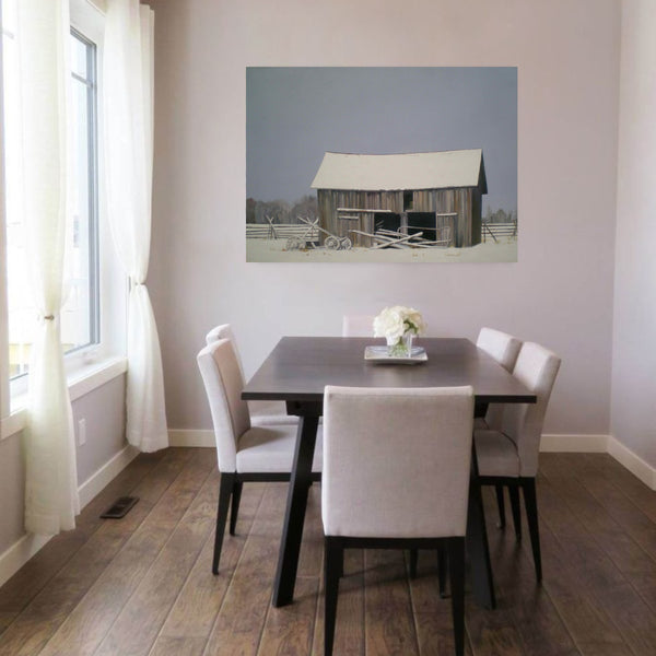 Drive Shed In Winter by Brigitte Nowak in situ
