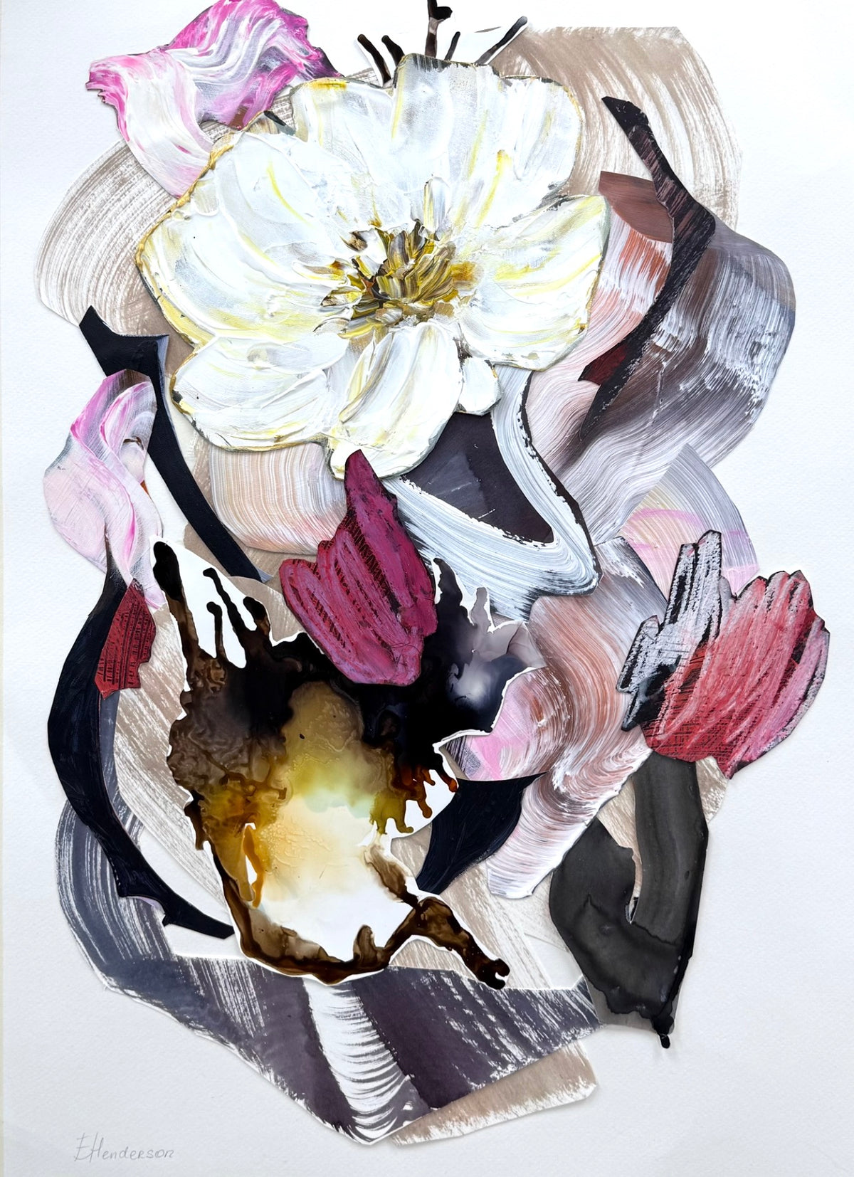Bloom Interrupted (Framed) — painting by Elena Henderson