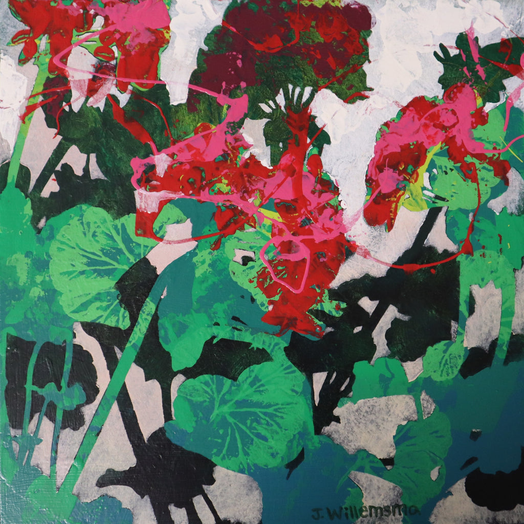 Abstract Geraniums 5 by Judy Willemsma