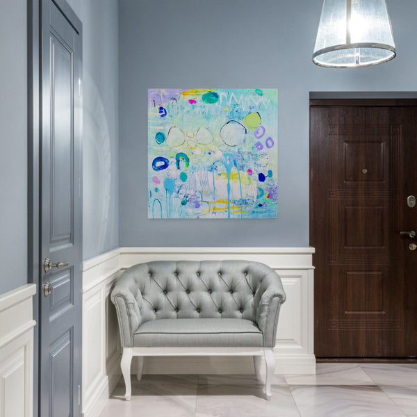 May Flowers (Framed) by Jean Jewer in situ