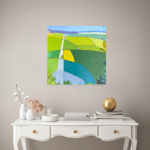 Patchwork of Green and Yellow by Grace Afonso