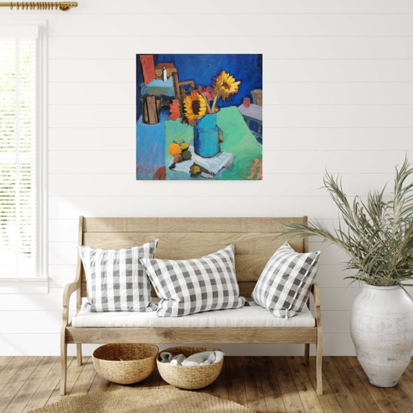 Sunflowers In The Studio by Rossana Dewey in situ