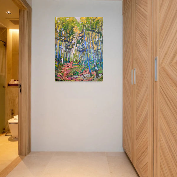 Forested Path by Sara Alex Mullen in situ