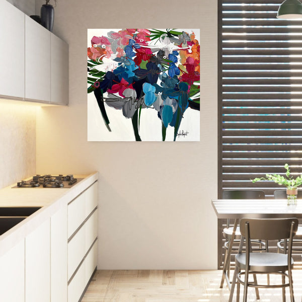 Juste De Bonheur (Framed) by Sophie Paquet in situ