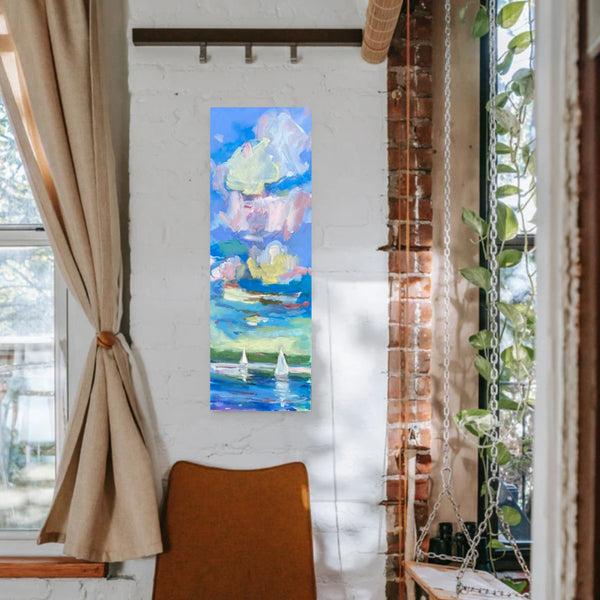 Full Sail, No Wind by Valerie Ryan in situ