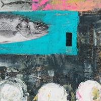 Neon School Momma Fish, Baby Fish by Christina Lovisa