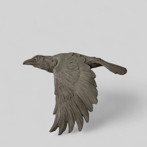 Raven Wall Sculpture 2 by Mary Philpott