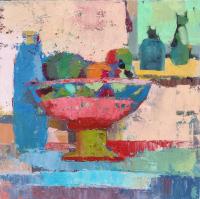 Red Compote Bowl by Rossana Dewey